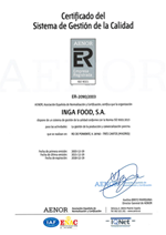 Certificado AENOR ISO-9001 Certificado AENOR ISO-9001