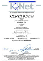 Certificado AENOR ISO-9001