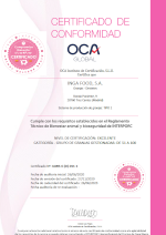 Certificado IAWS-G (D)-011-1 Granjas de destete Certificado IAWS-G (D)-011-1 Granjas de destete